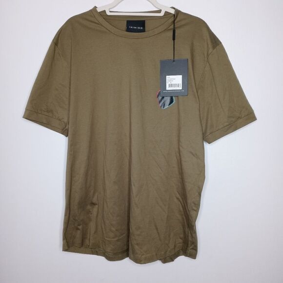 inimigo glitch heart t shirt in olive green